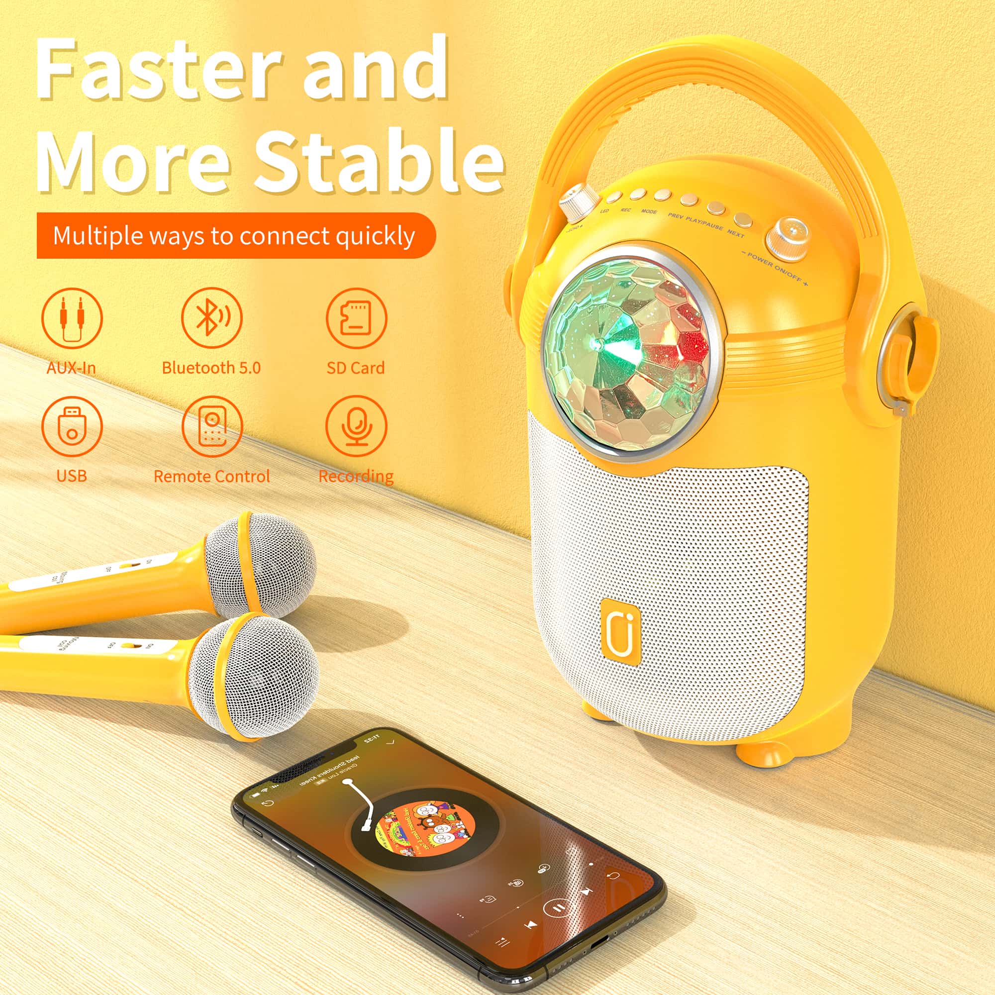 children's karaoke machine with two microphones