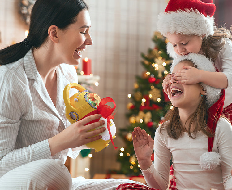 Best gift for children-JYX D15 karaoke machine for kids with microphones and lights