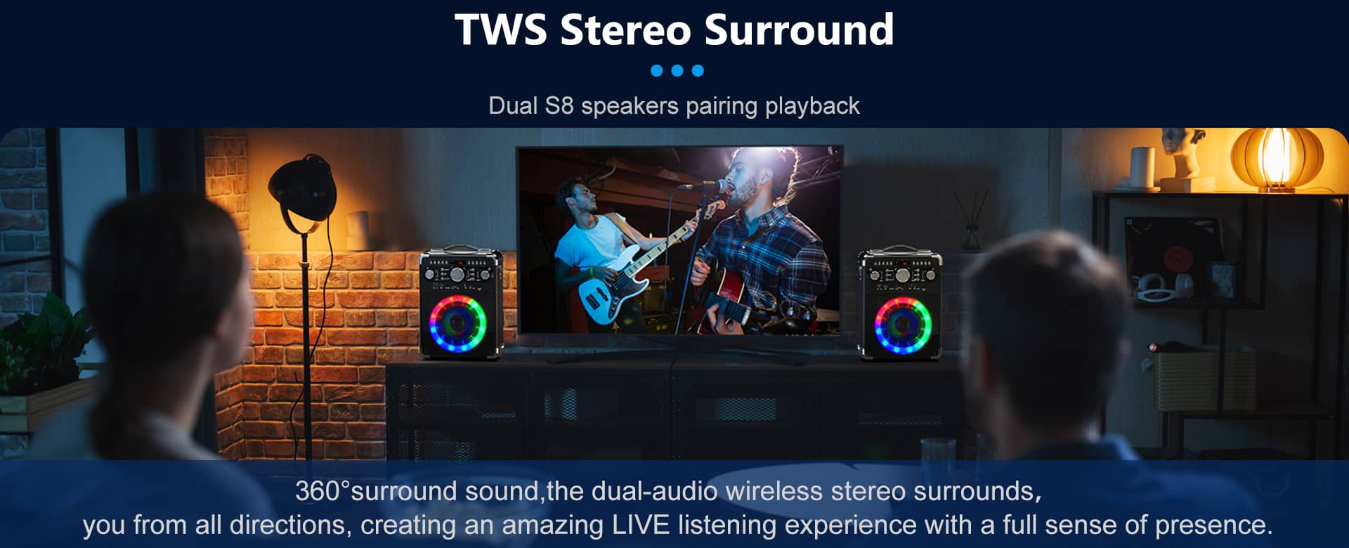 Connect two JYX S8 karaoke machine by TWS
