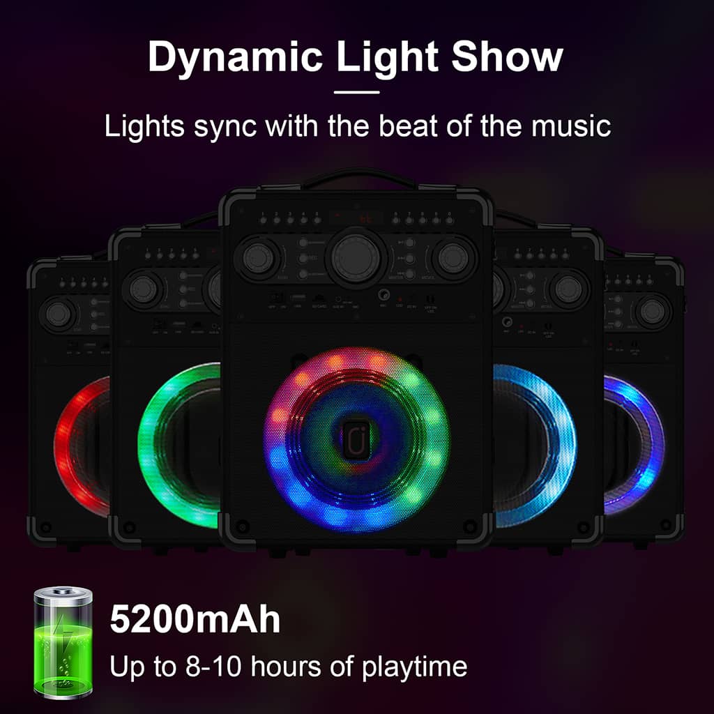 karaoke machine with light