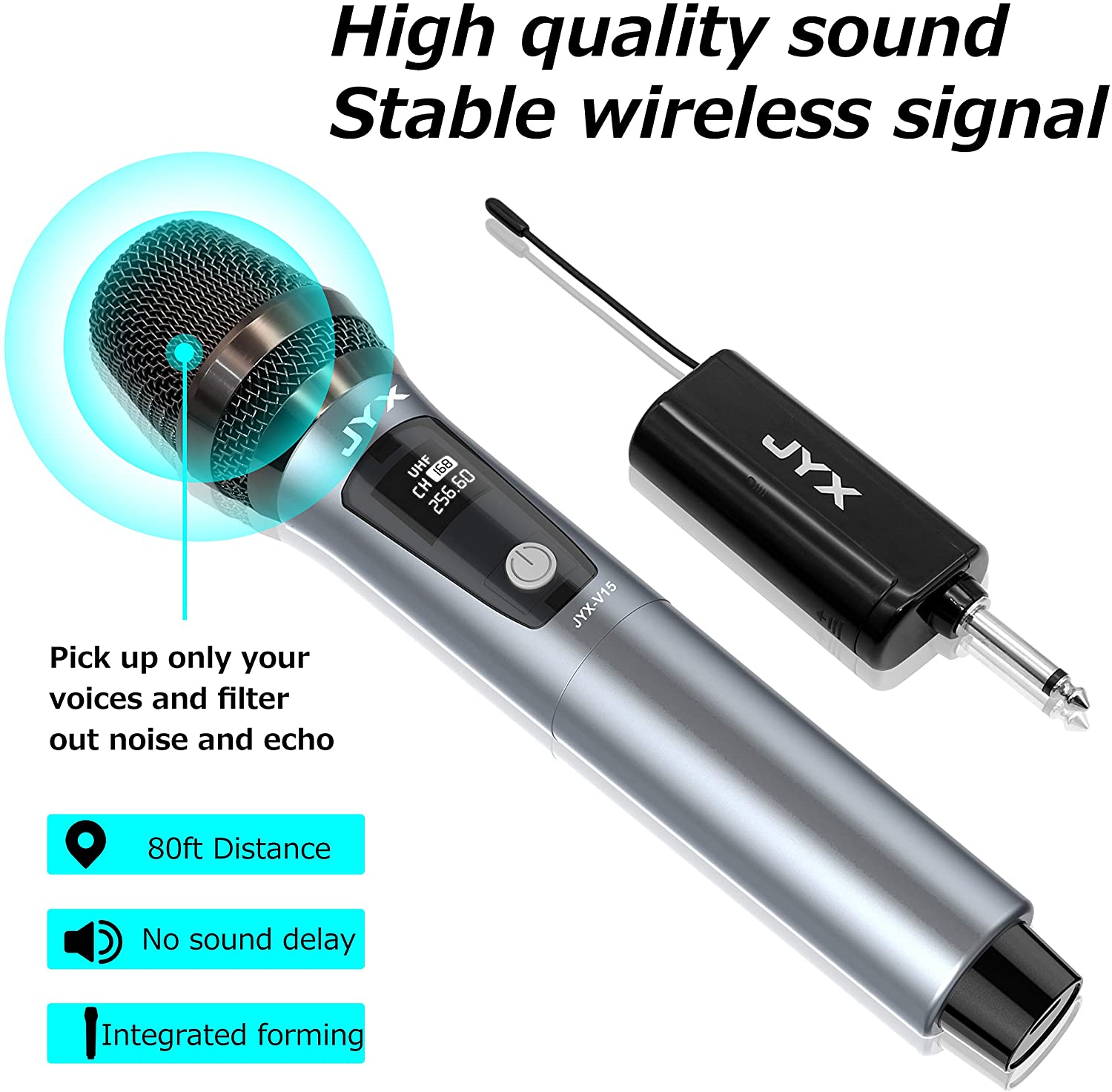 JYX V15 wireless microphone with igh quality sound