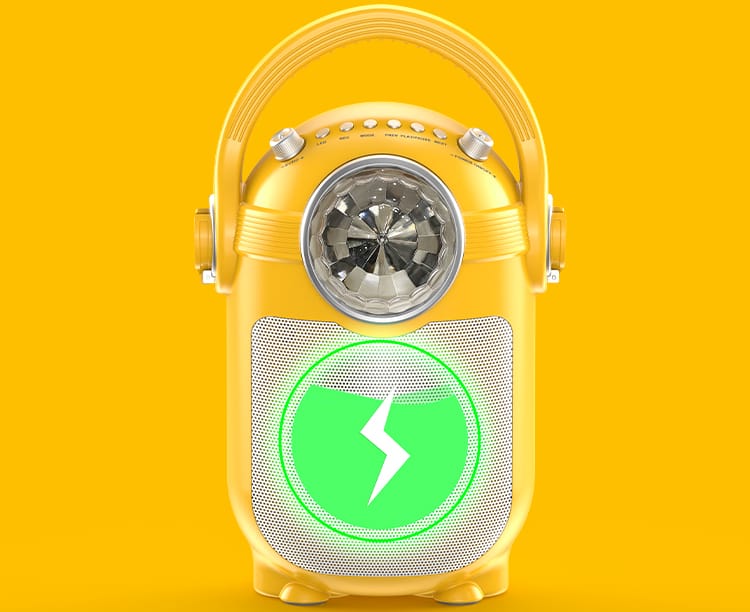 JYX D15 karaoke speaker for children with 4500 mAh capactiy battery