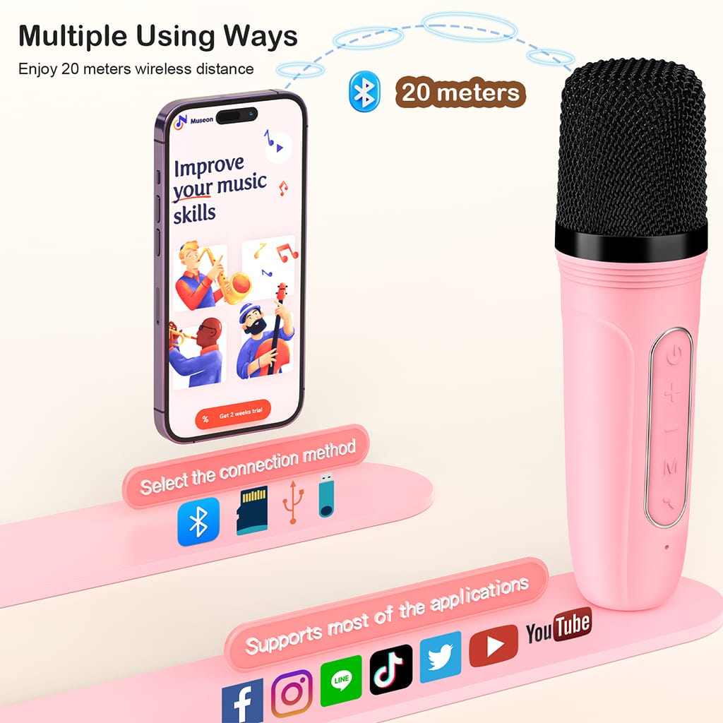 JYX D22 Karaoke Machine with Long-Distance Bluetooth Support