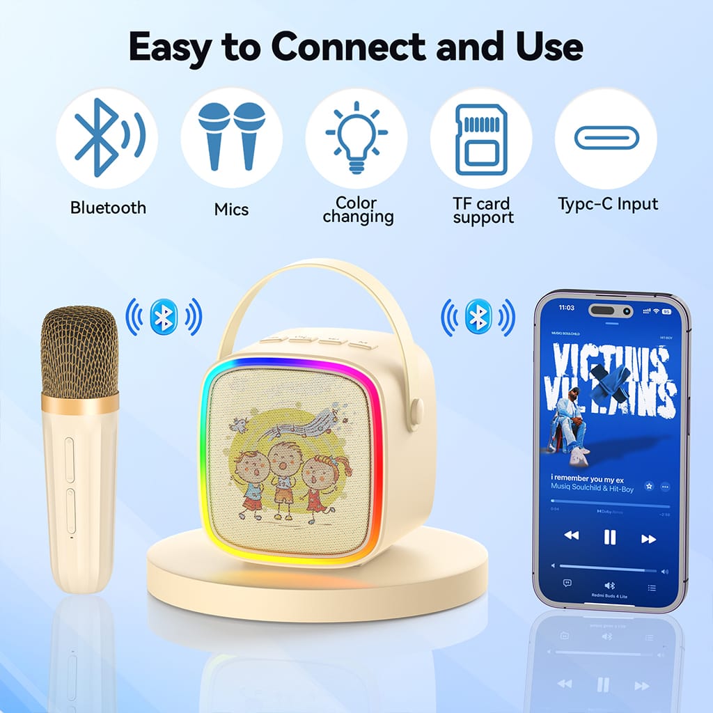 JYX D26 Karaoke Machine With Fast Easy Connection