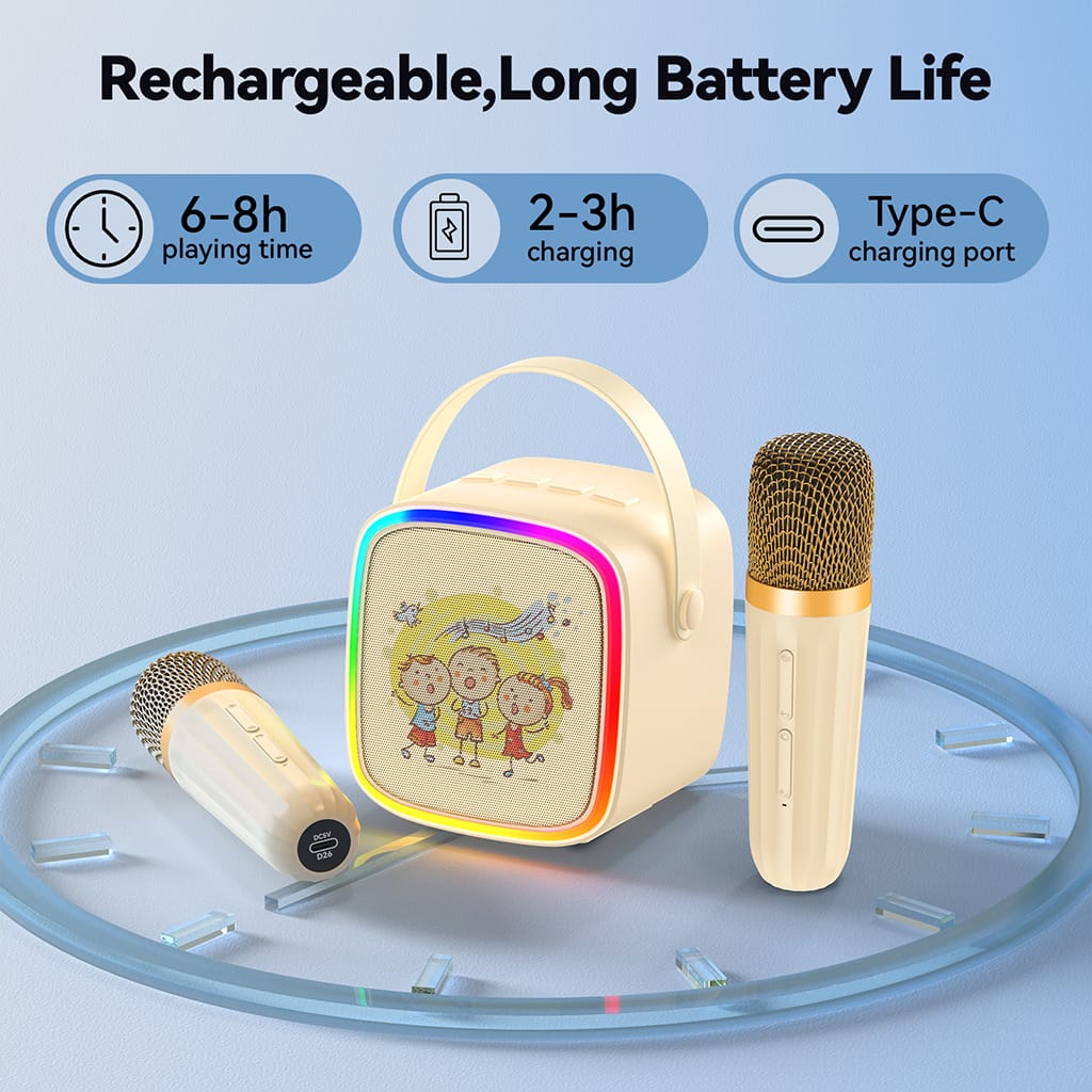 JYX D26 Karaoke Machine With Long Battery Life