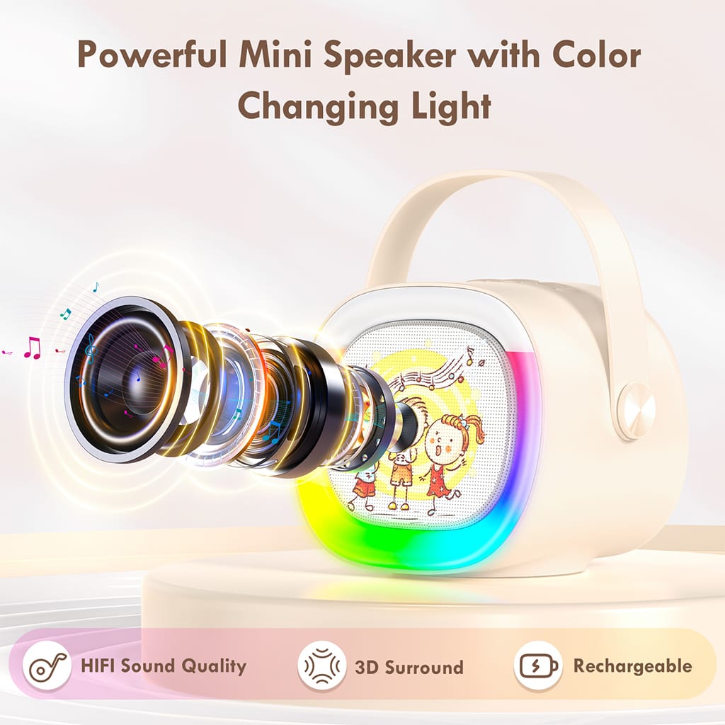 JYX D28 Karaoke Machine With Powerful Mini-Speaker