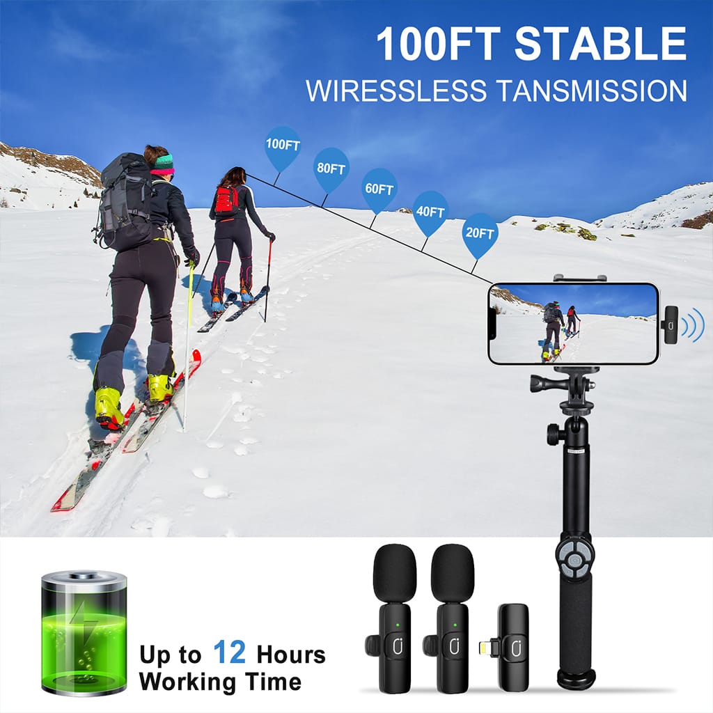 JYX K37 Lavalier Microphones with 100 ft wireless range