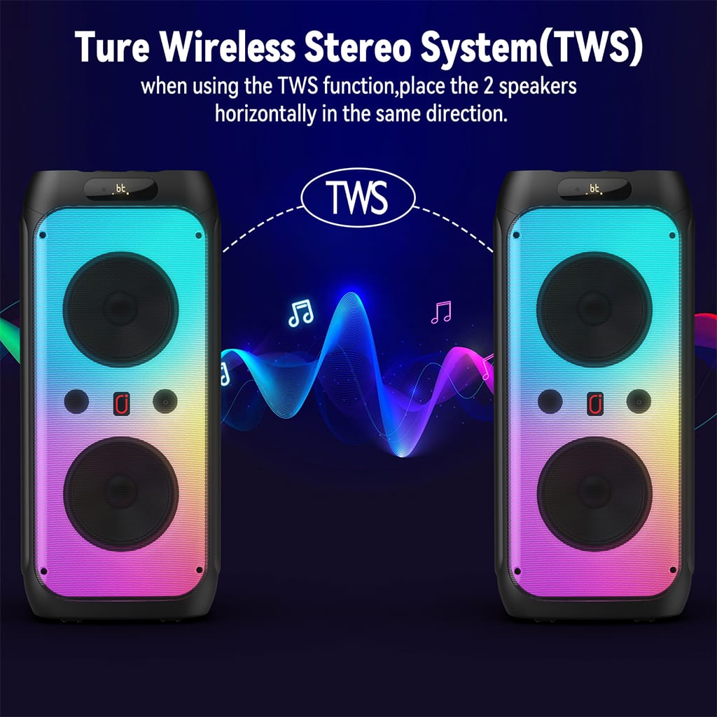 JYX T12 karaoke machine featuring TWS mode