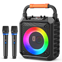 JYX T17T wireless karaoke machine with microphones
