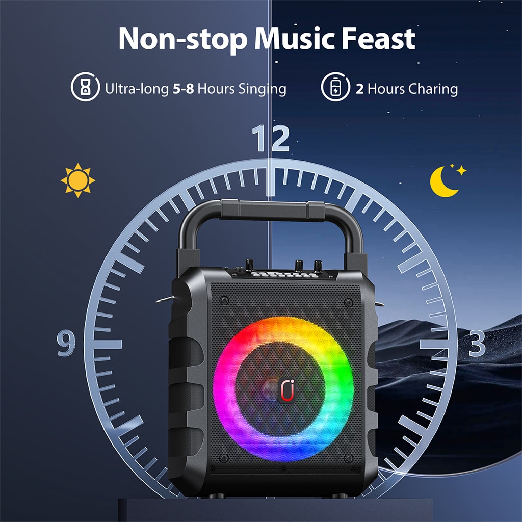 JYX T18 karaoke machine with long battery life