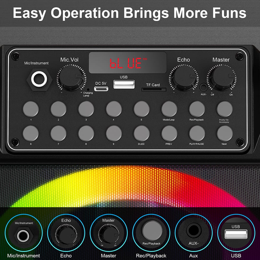 JYX T21 karaoke machine with Easy Operation