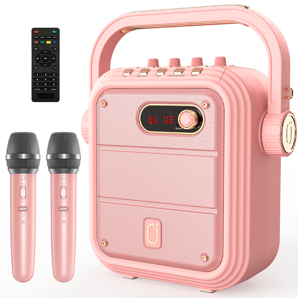 jyx-tx02-karaoke-machine-pink-wireless-microphones-girls