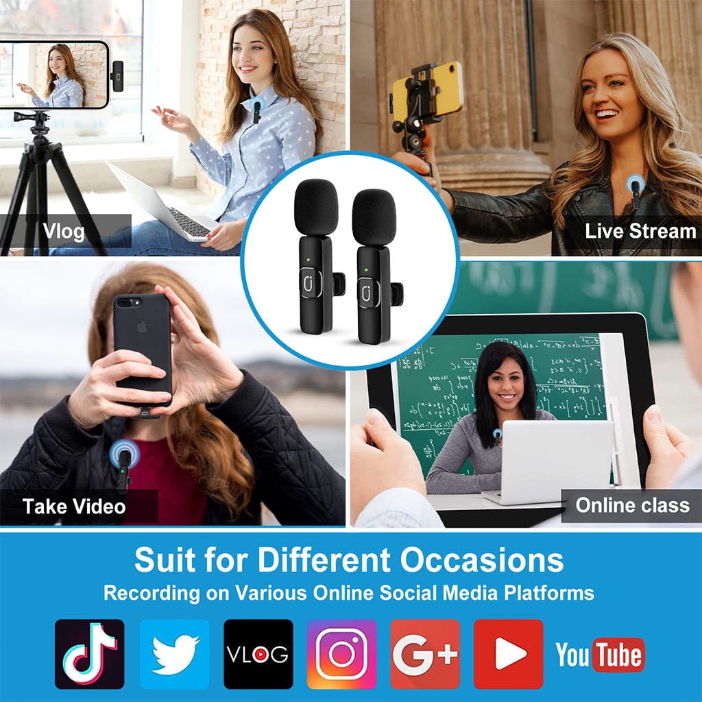 Usage scenarios for JYX K37 Lavalier Microphones