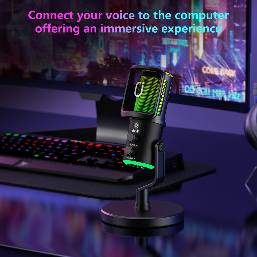 JYX U120 high-performance game microphone with dynamic compression and ultra-low noise for interference-free gaming experience