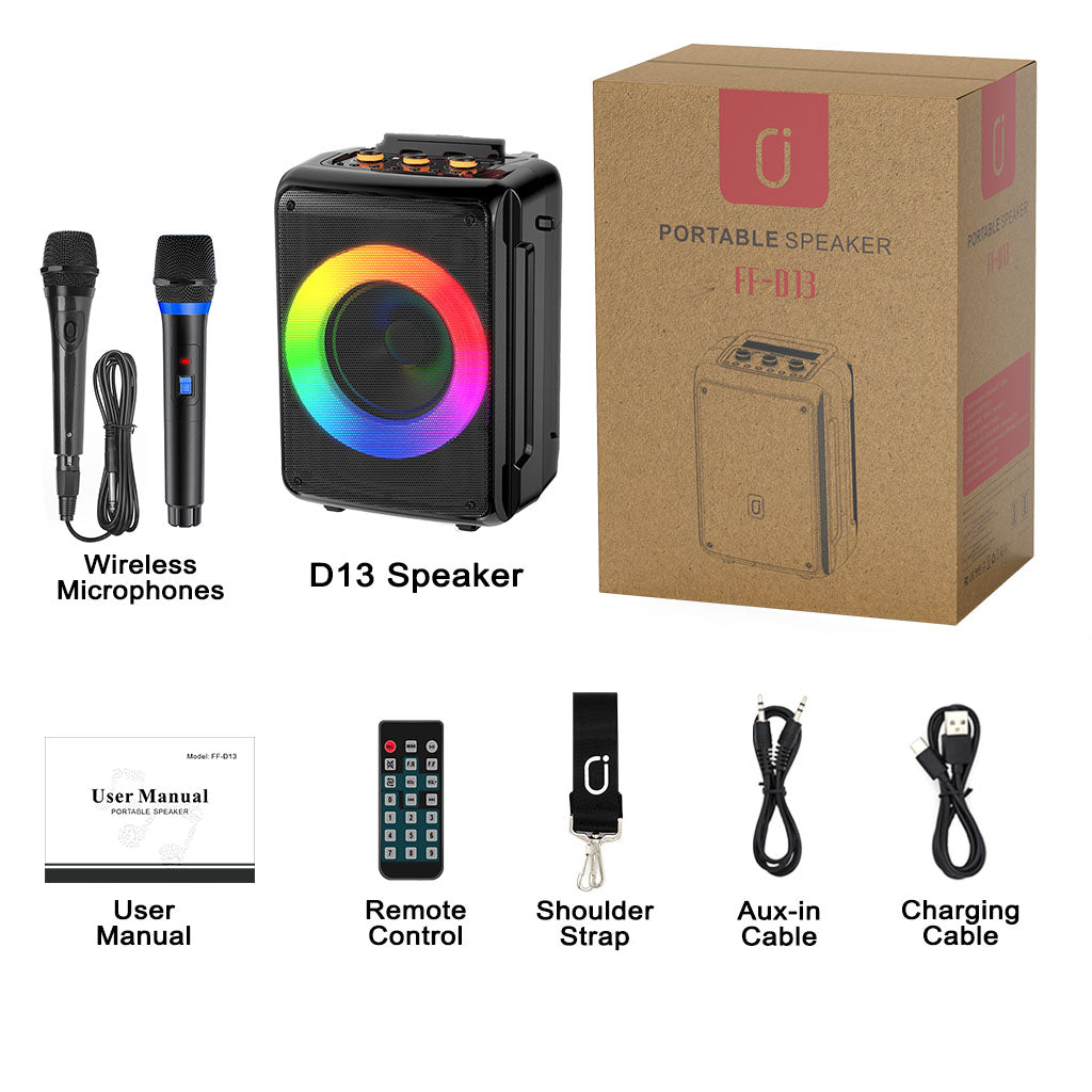 jyx d13 karaoke machine packinng accessories
