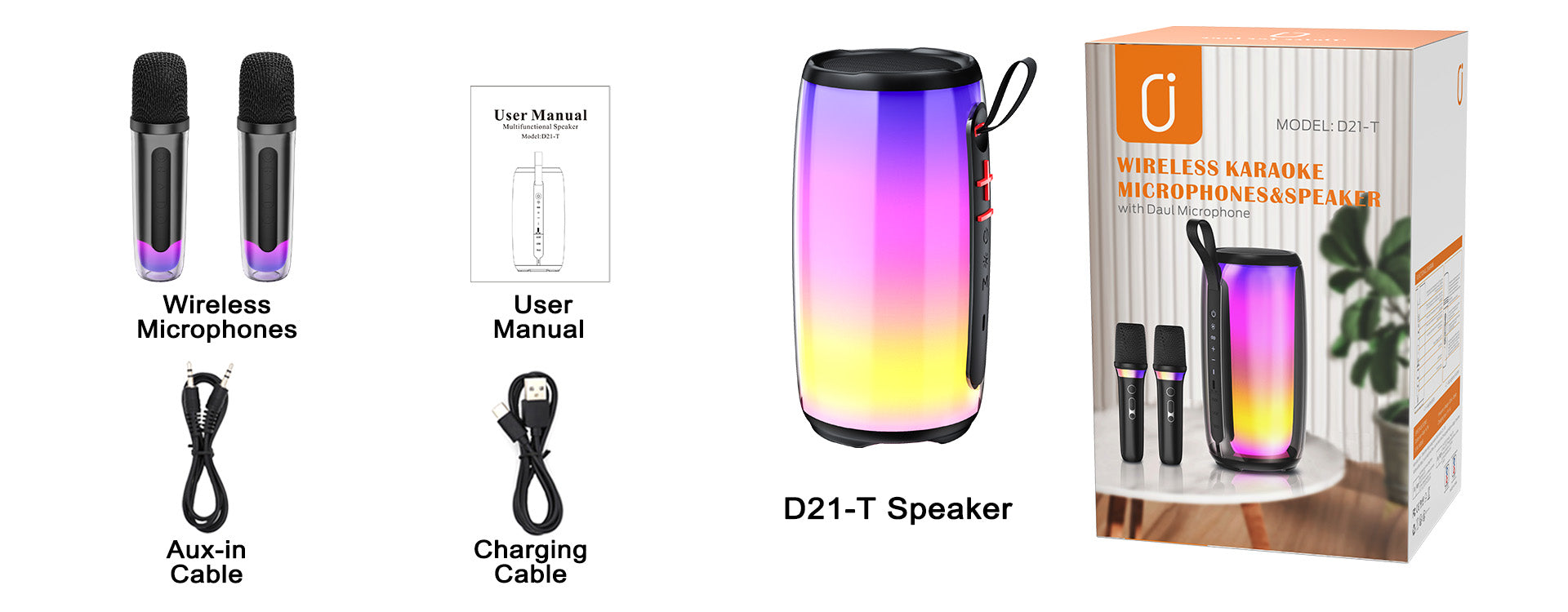 jyx d21 karaoke machine packinng accessories