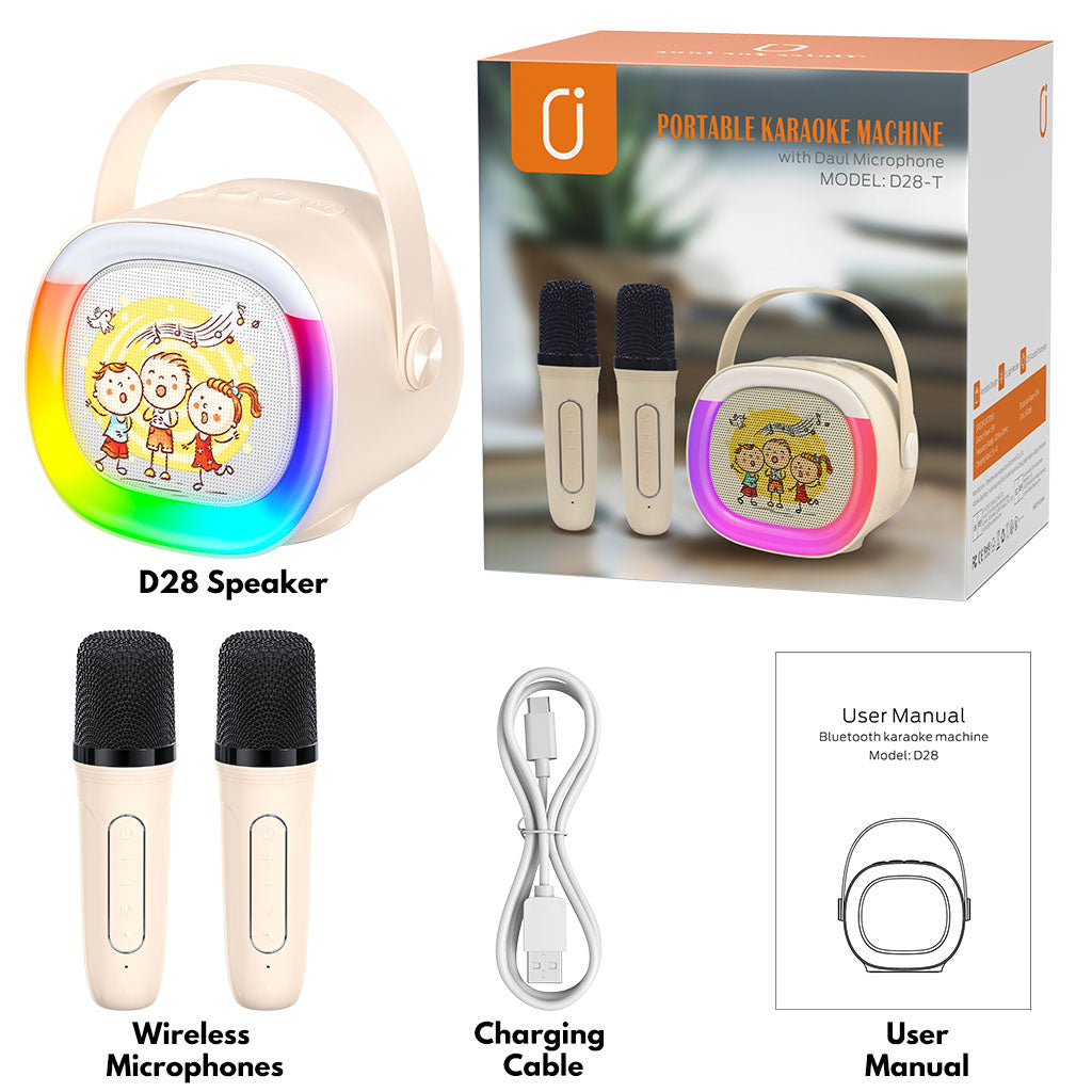 jyx d28 karaoke machine packinng accessories