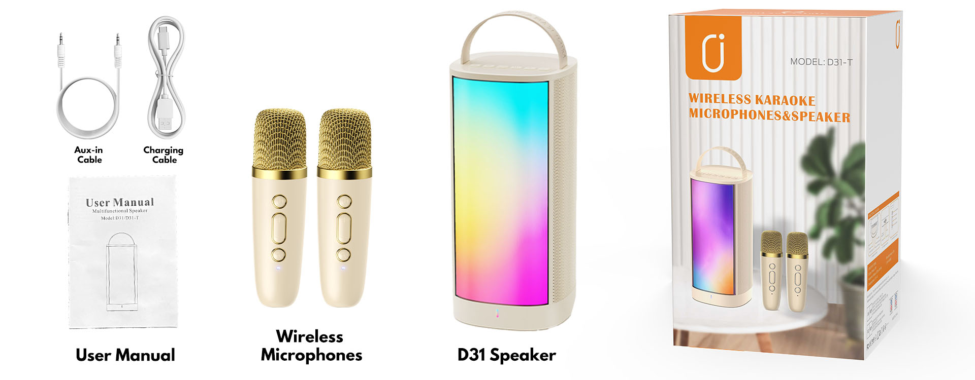 jyx d31 karaoke machine packinng accessories