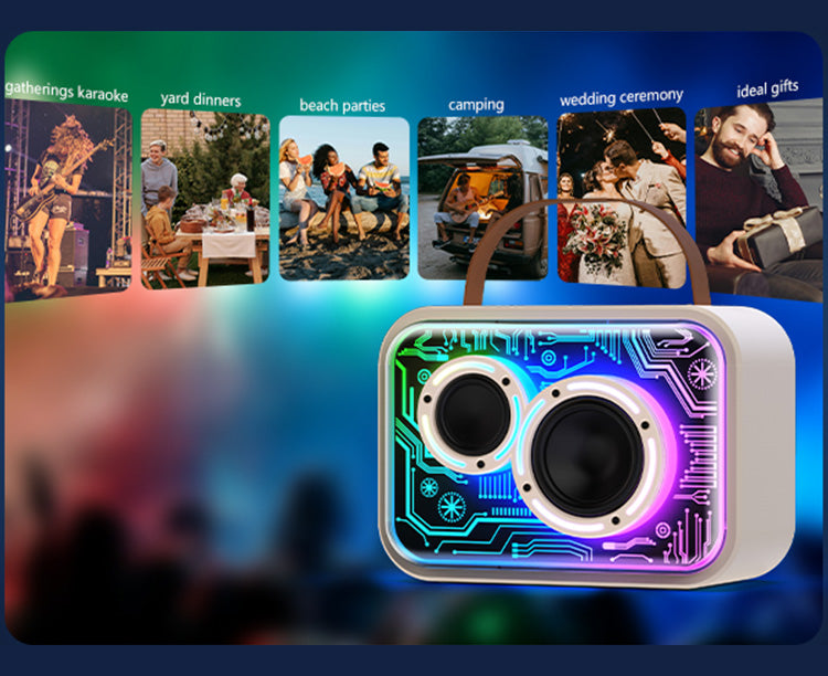 JYX D30 Karaoke Machine with Bluetooth and Wireless Mic for gatherings, yard dinners, beach parties, camping, wedding ceremonies, and ideal gifts.