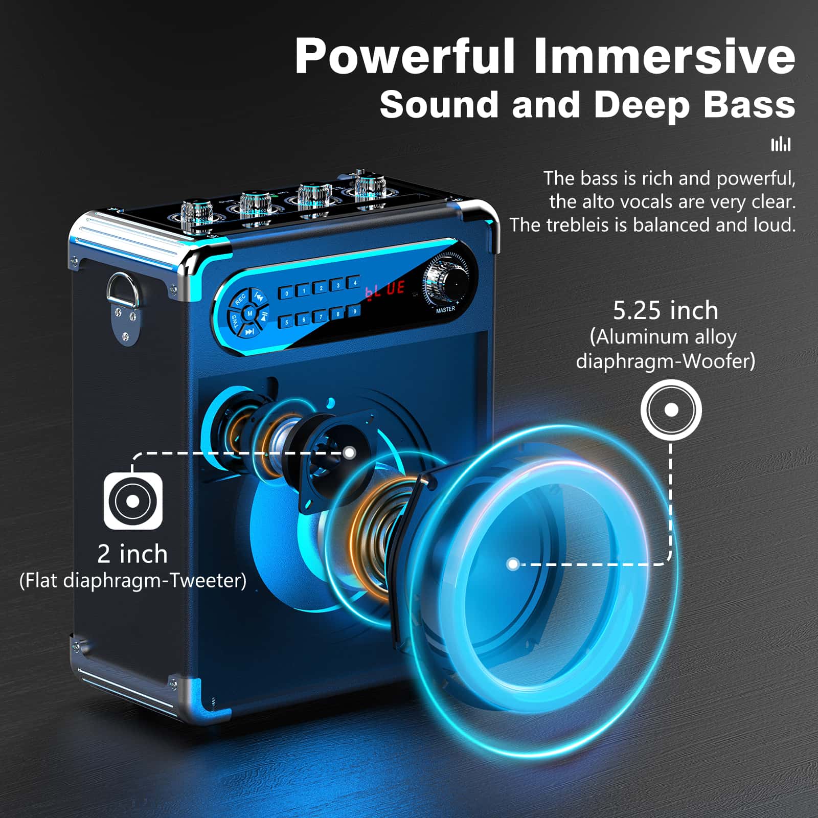 jyx s55 portable speaker with deep bass