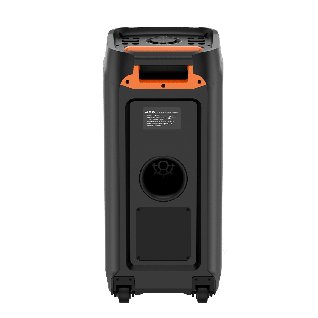 back view of jyx t9 karaoke machine
