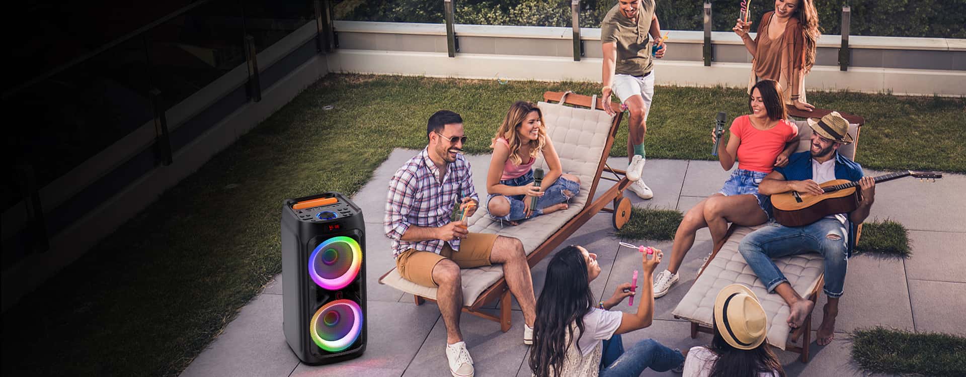 jyx t9 karaoke machine for party with two wireless microphones
