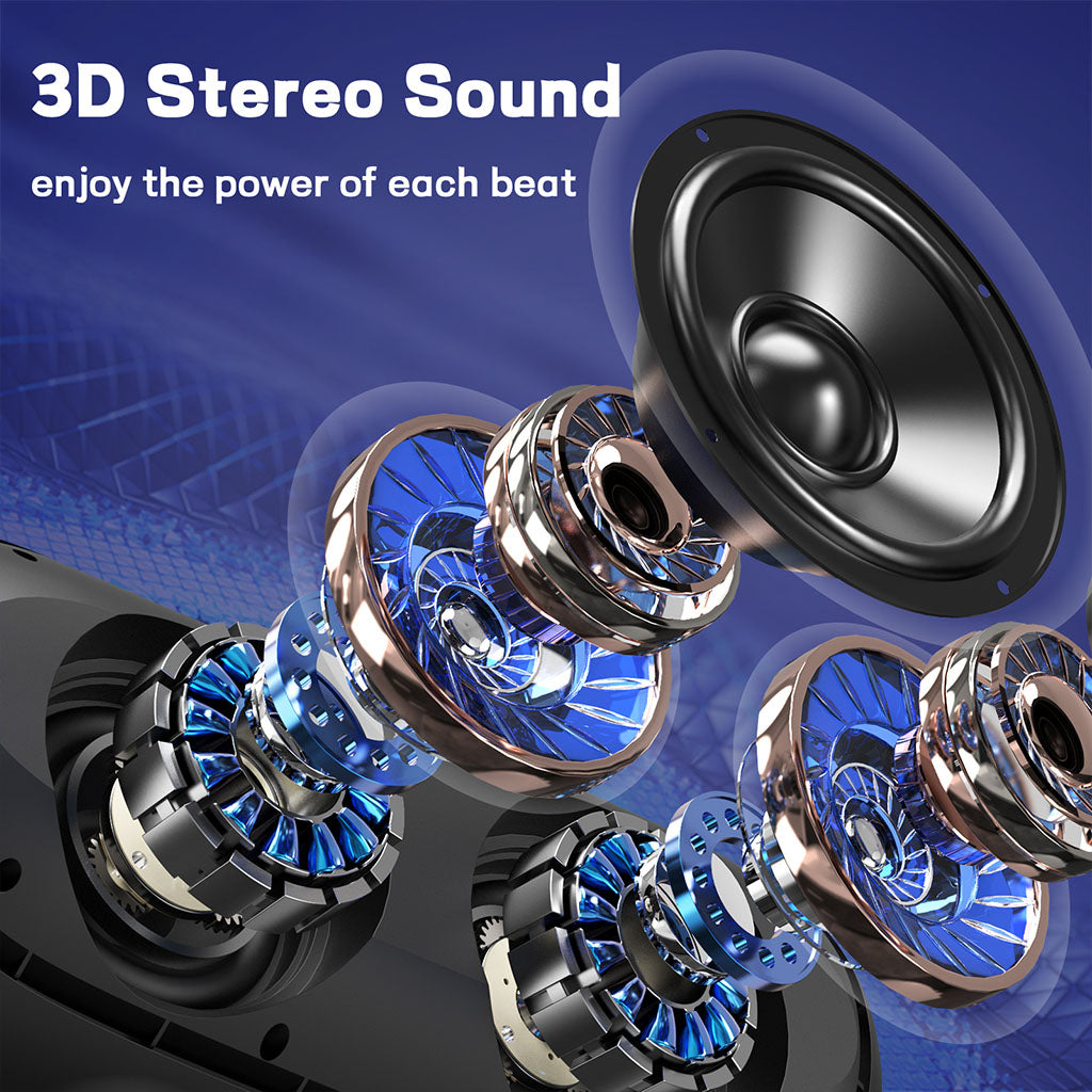 JYX D38 karaoke machine with 3D stereo sound for powerful beats