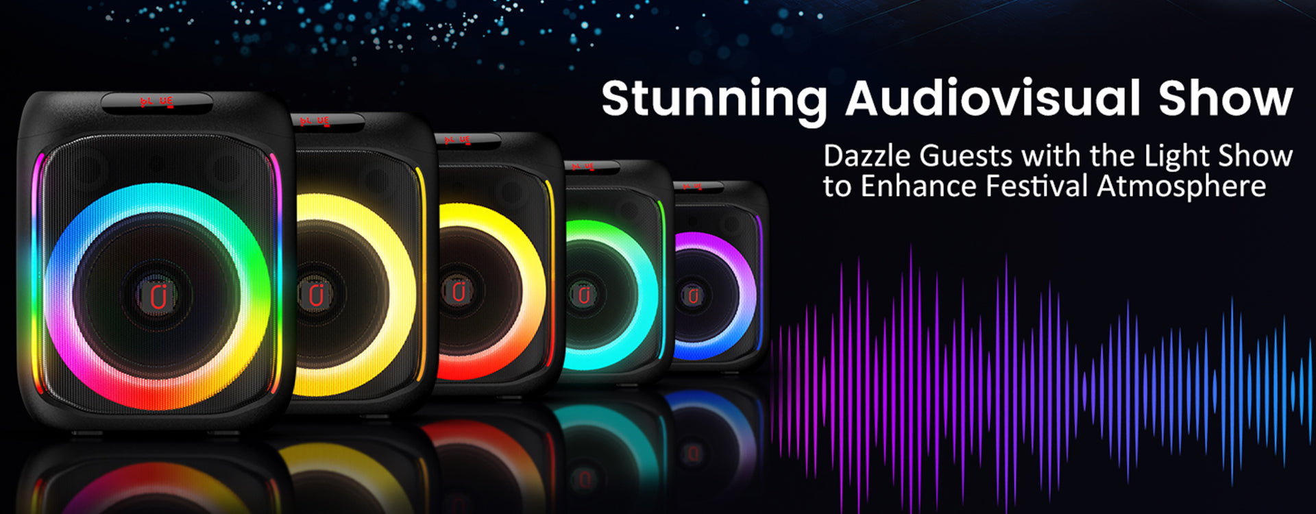 Best Karaoke Machine for Parties - Stunning audiovisual show to dazzle guests with the light show, enhancing the festival atmosphere.