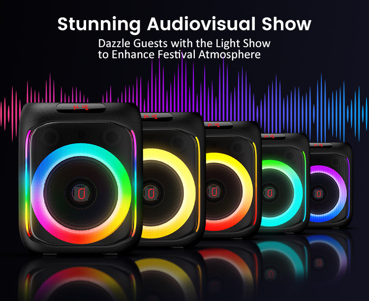 Best Karaoke Machine for Parties - Stunning audiovisual show to dazzle guests with the light show, enhancing the festival atmosphere.