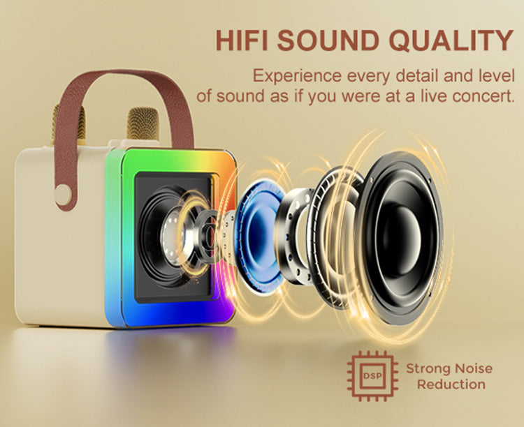JYX D55 karaoke box for parties. Boasts HIFI sound quality, letting you experience sound details like a live concert, with strong noise reduction.