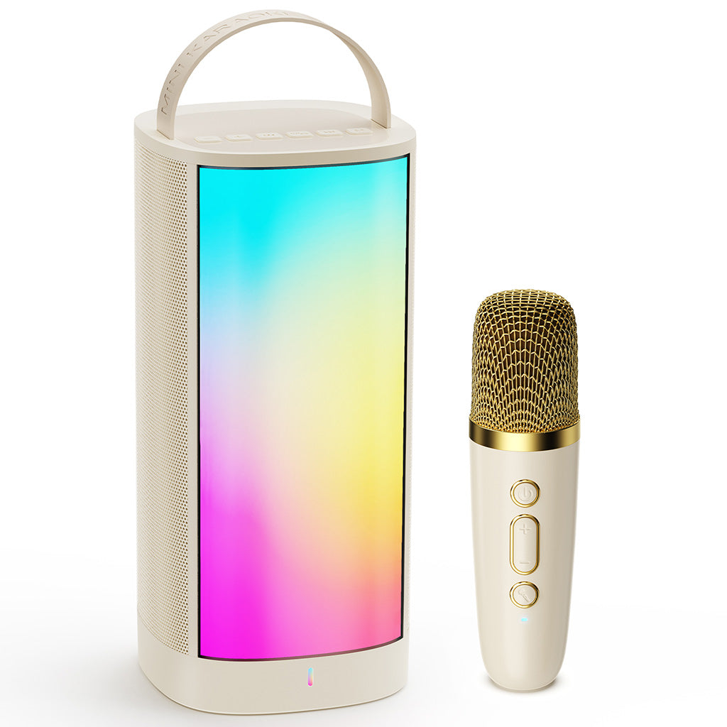 JYX D31 portable karaoke machine with 1 wireless microphone for on-the-go singing fun.