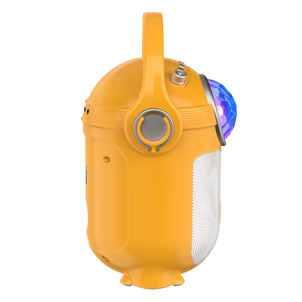 JYX D15 Karaoke Machine for Children with 2 Mics - Side View