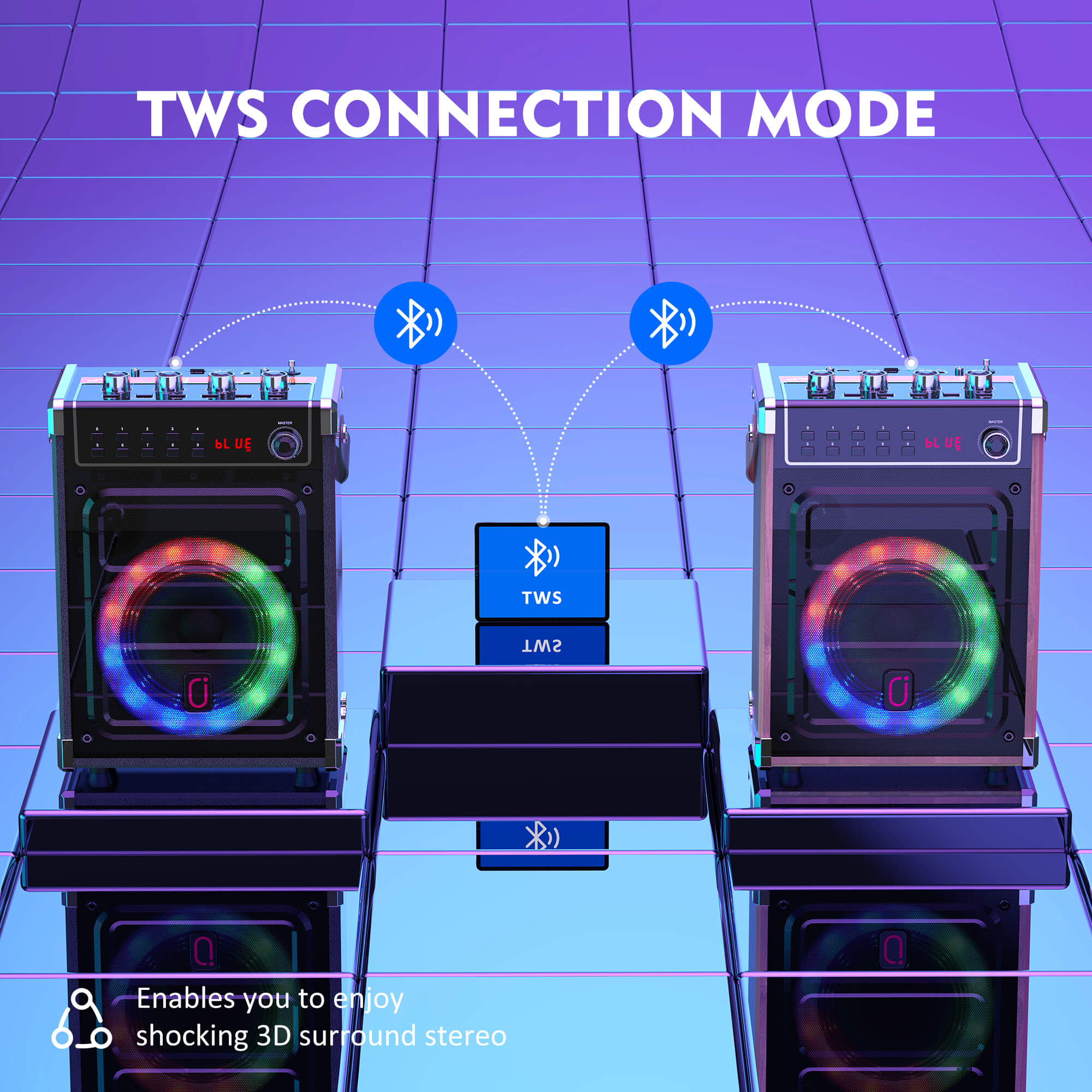JYX 69BT Karaoke Machine with TWS Mode