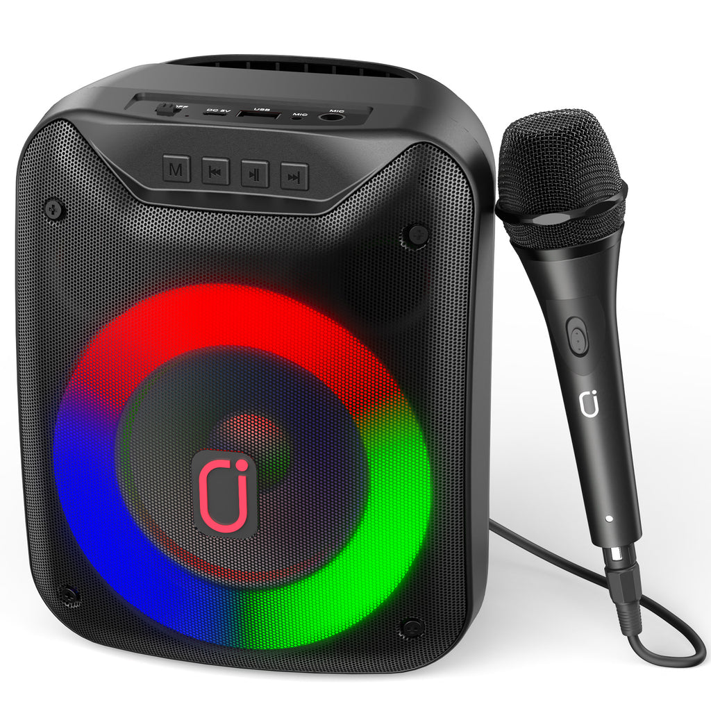 JYX Portable Karaoke Machine with 2 Microphones, Bluetooth Speaker