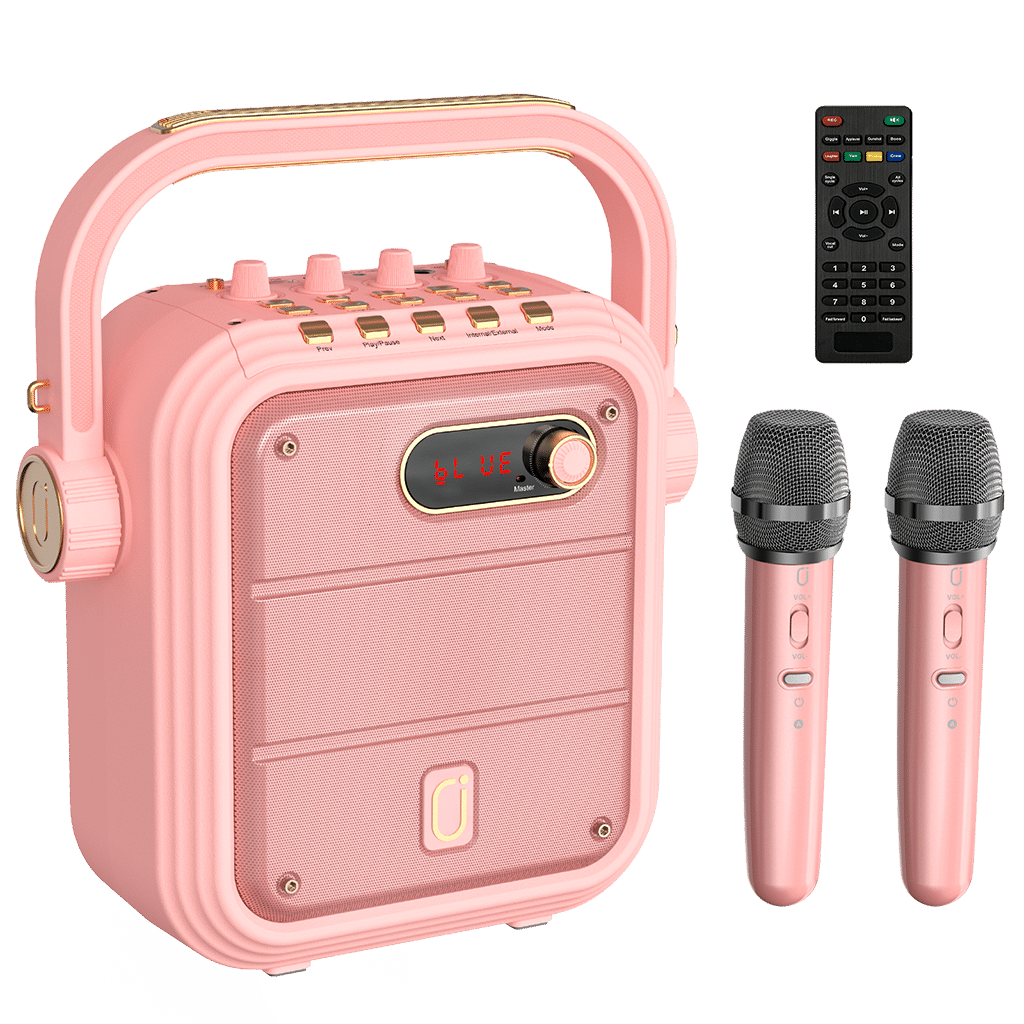 JYX Draagbare Bluetooth Karaoke-set – Met 2 Microfoons, 8+ Uur Speeltijd, Lichteffecten, Ideaal Voor Feestjes Thuis En Verjaardagen