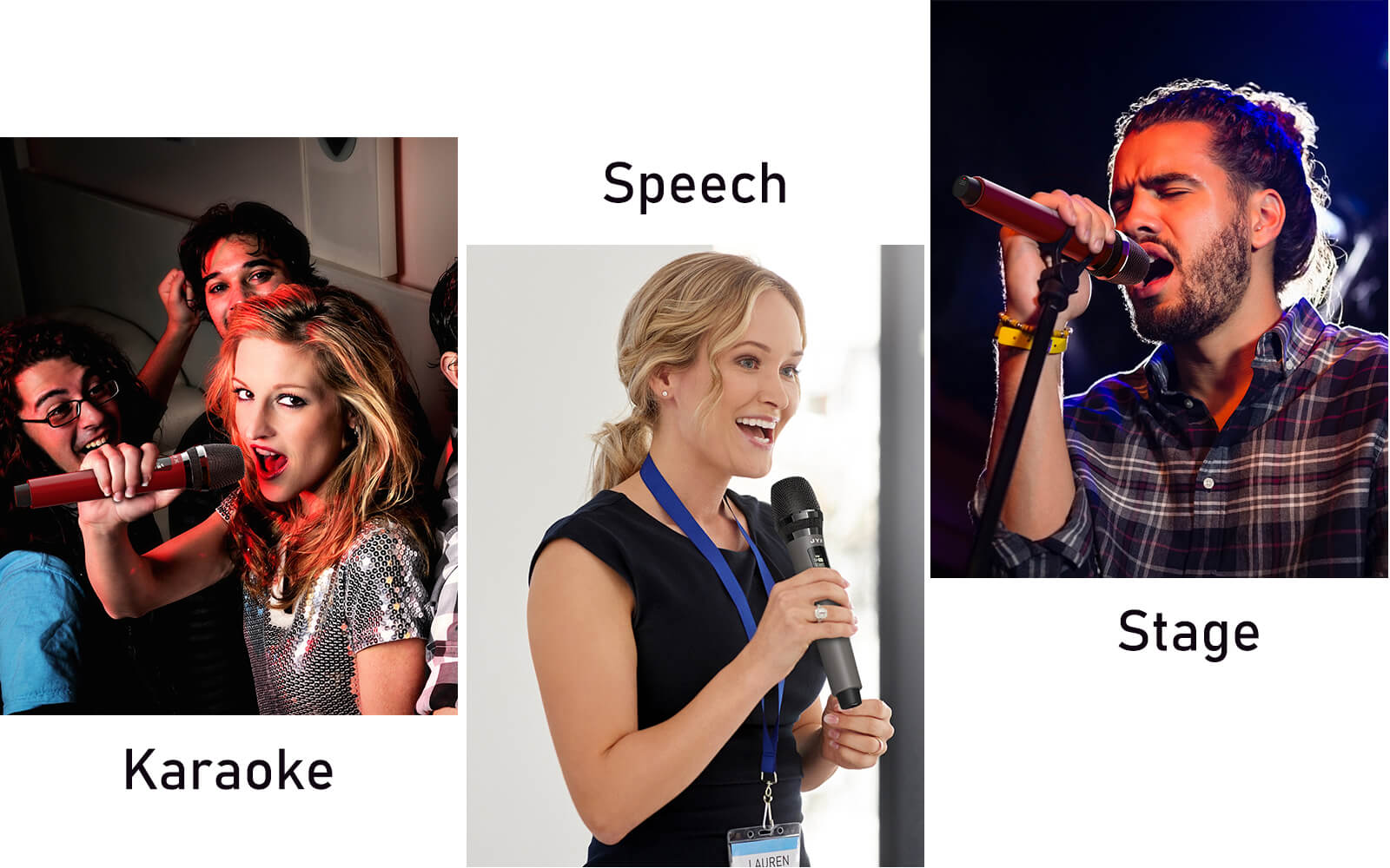 JYX U30 dual wireless microphones are used for karaoke party, speech and stage performing