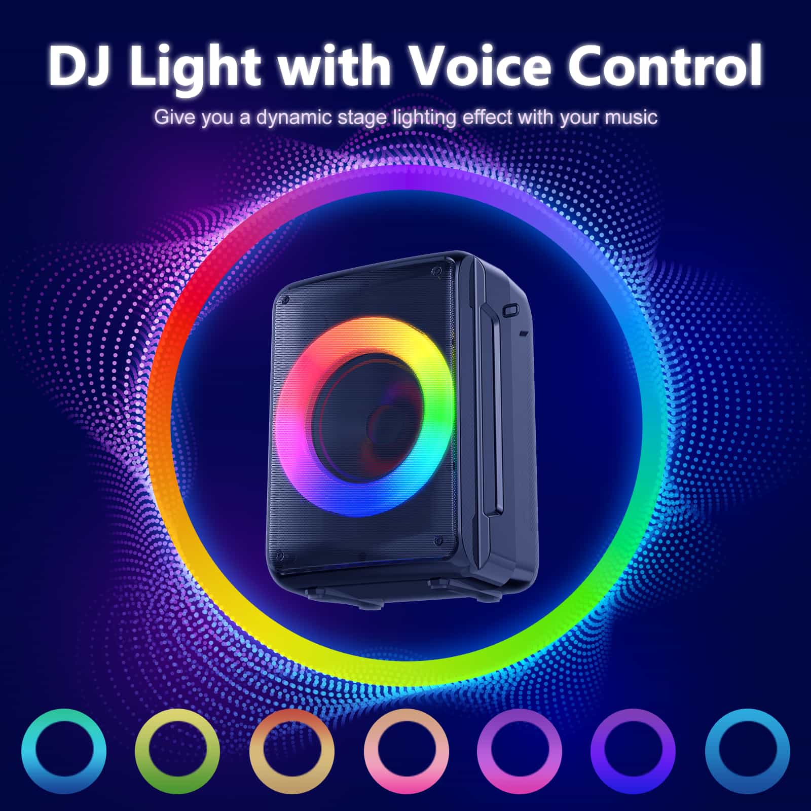 JYX D13 karaoke machine with DJ light with voice control