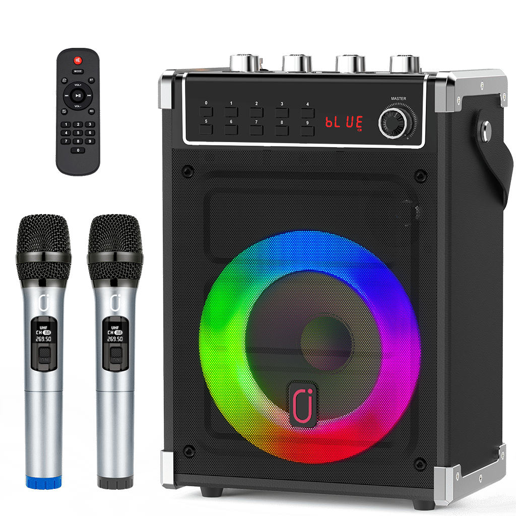 Cassa Con Luci Led Karaoke Per Bambini Più Belli Macchina Karaoke Per Bambini Con 2 Microfoni - Bluetooth, Luci LED, Effetti Voce, Portatile Per Feste E Compleanni Bluetooth Karaoke Karaoke Con Microfoni