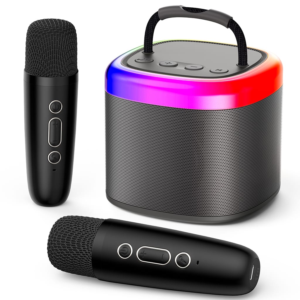 Wireless Microphone Portable Bluetooth Speaker with Mini Karaoke Machine -  China Speaker and Bluetooth Speaker price
