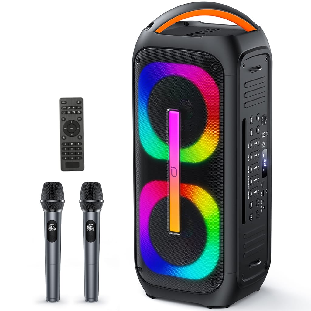 Wireless Machine JYX T11T Karaoke Machine for Adults with 2 Wireless Microphones & Powe