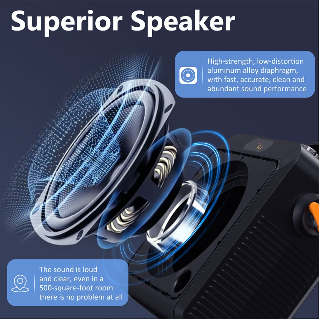 JYX T19 karaoke machine with powerful speakers for high-quality sound