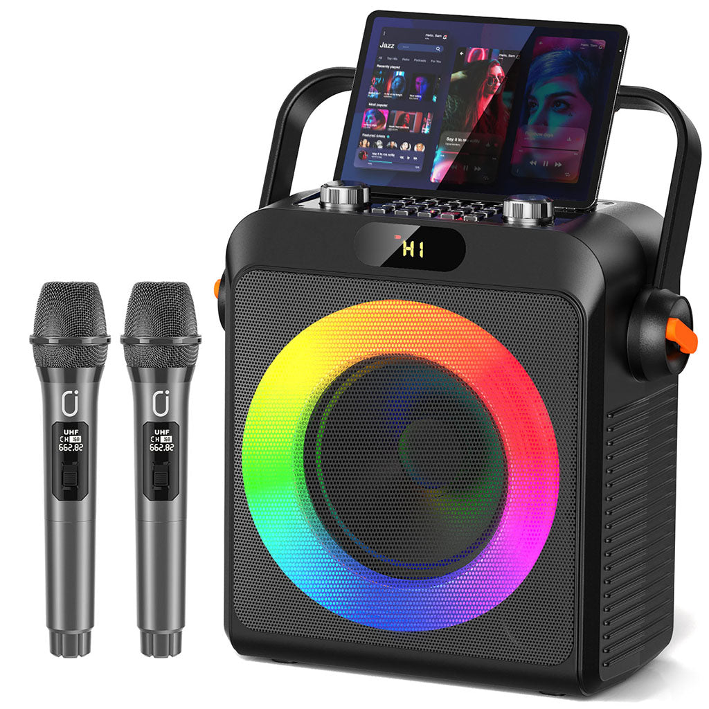 jyx best t19t karaoke machine with 2 wireless microphones