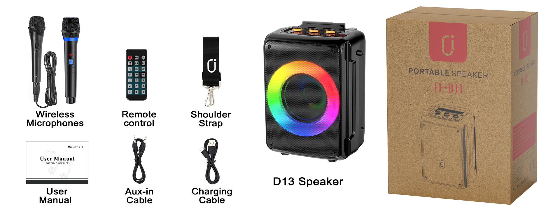 jyx d13 karaoke machine packinng accessories