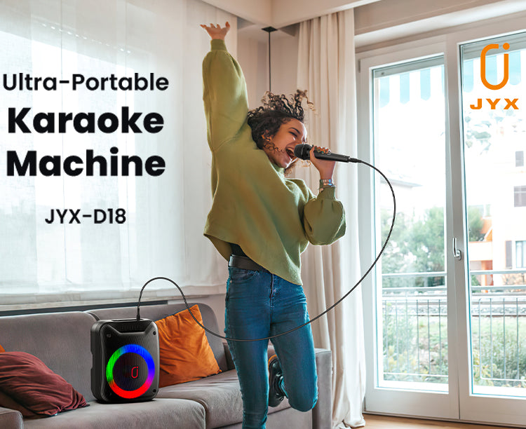 JYX D18 Ultra-Portable Karaoke Machine, perfect for making kids happy.