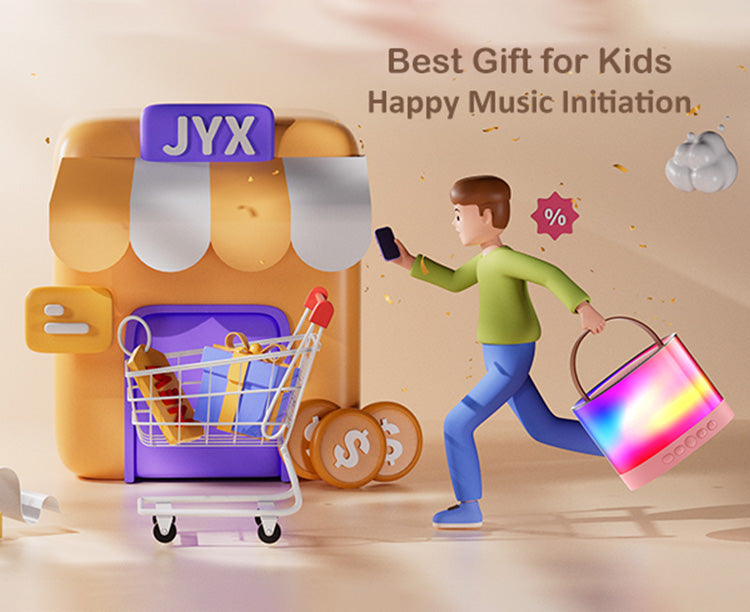 JYX D23 Mini Karaoke Machine for Kids with Wireless Microphones, the perfect gift to initiate children into the joy of happy music.
