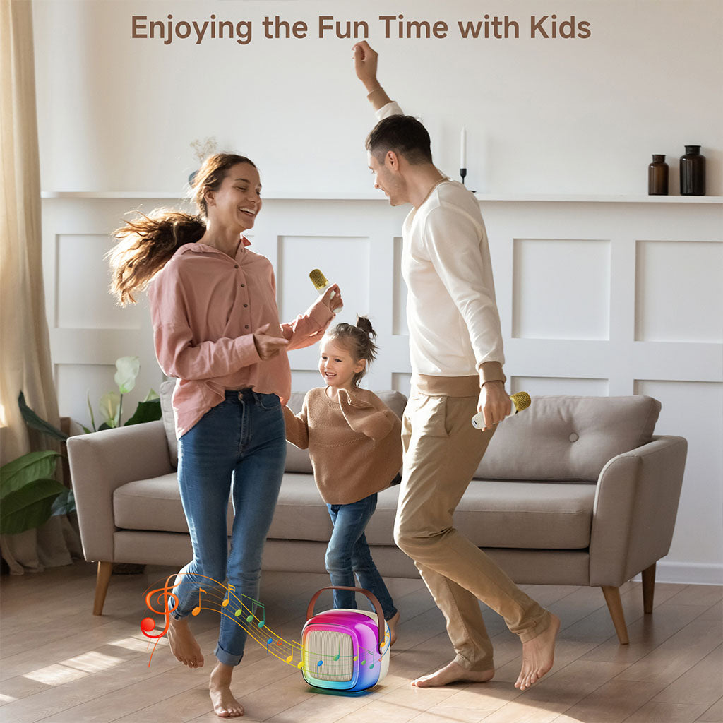 Enjoy fun karaoke time with kids using the JYX D32 karaoke machine, perfect for family entertainment.