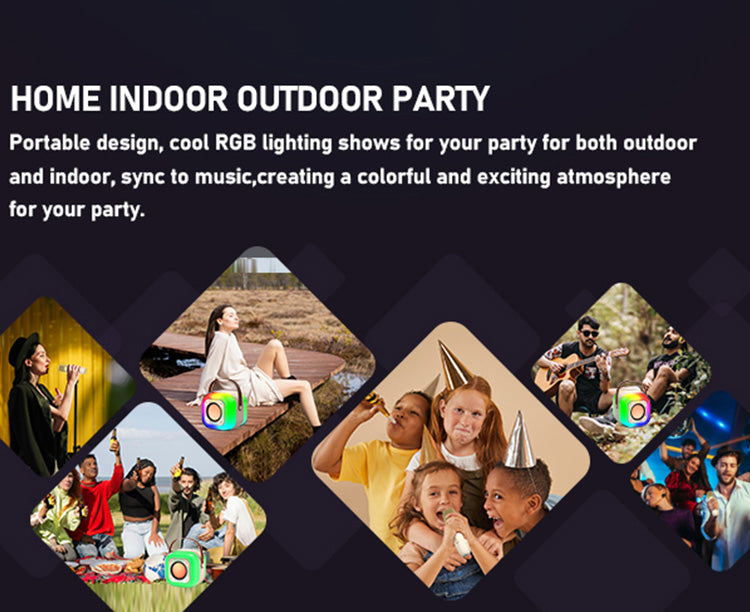 The JYX D37 karaoke for adults & kids is portable for indoor/outdoor parties. Its RGB lights sync to music, creating a lively party atmosphere.