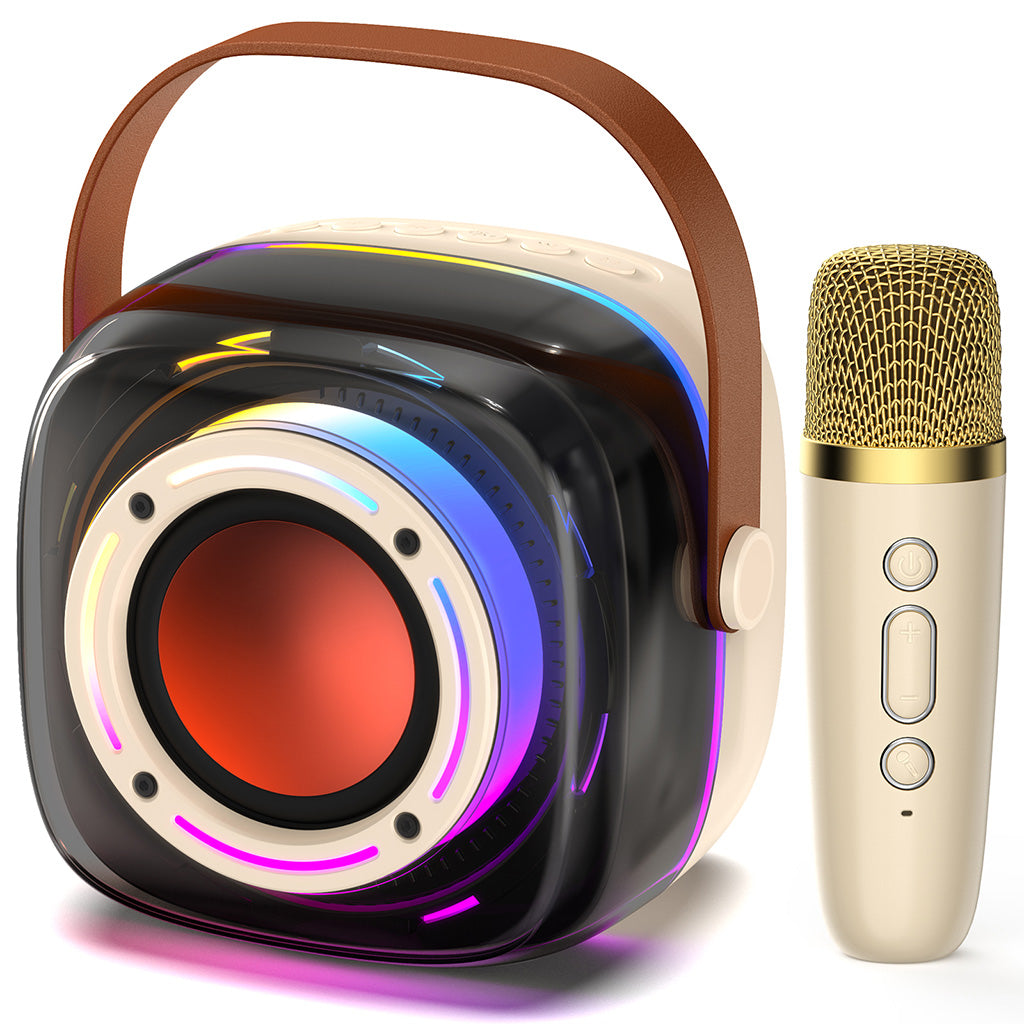 JYX D39 karaoke speaker for kids with 1 wireless microphone. Perfect for family karaoke sessions.