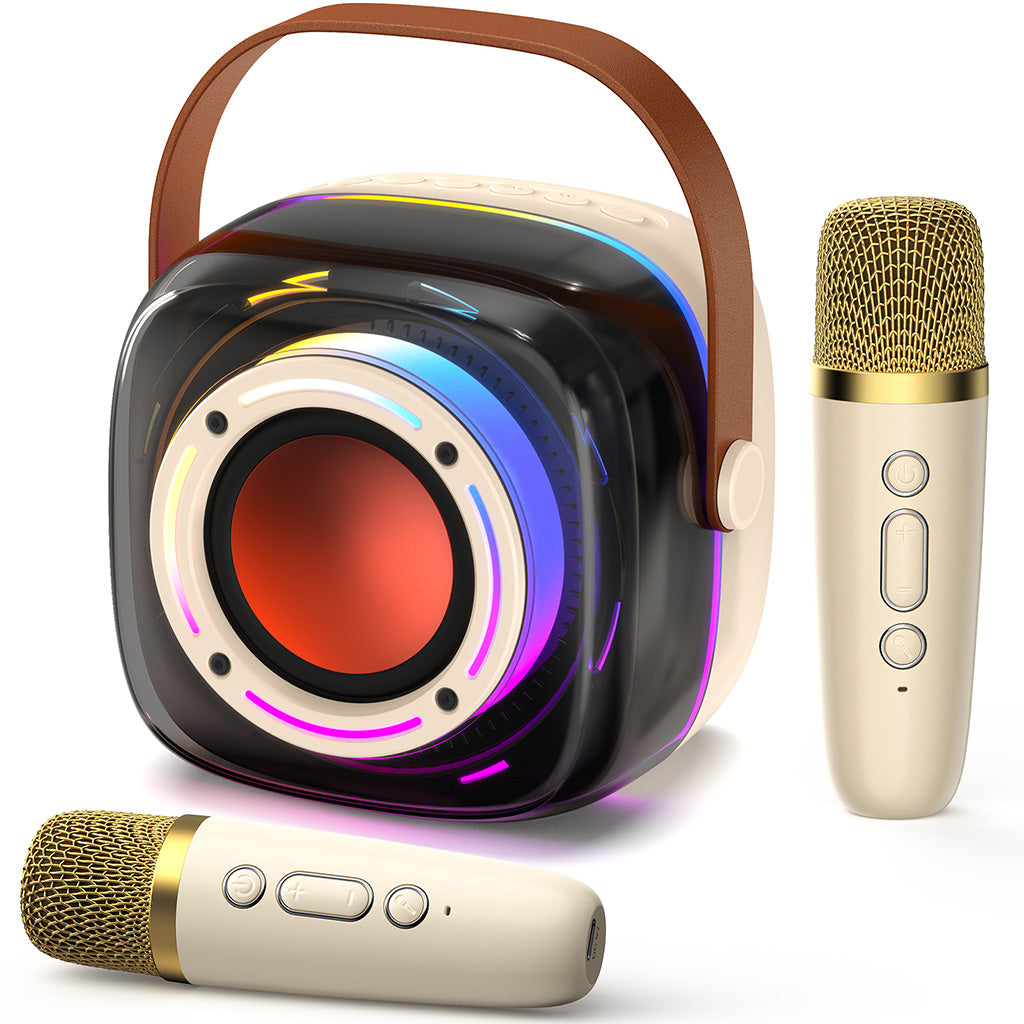 JYX D39 karaoke speaker for kids with 1 wireless microphone. Perfect for family karaoke sessions.