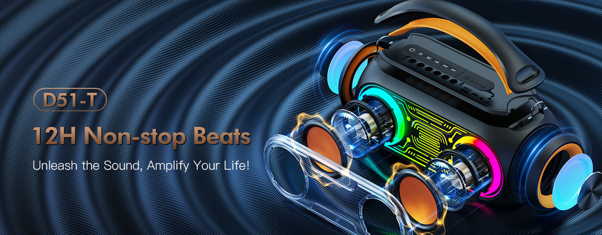 JYX D51 with 2 wireless mics for outdoors provides 12h of non - stop beats. Unleash sound to amplify your life.